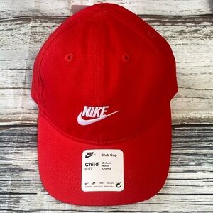 Nike Unisex Kids' University Red Cap with White Logo Sz (Child 4-6)
